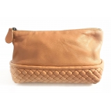 Bottega Veneta Vintage - Vanity Bag - Light Brown - Lambskin Leather Handbag - Luxury High Quality