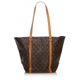 Louis Vuitton Vintage - Monogram Sac Shopping 48 Bag - Marrone - Borsa in Pelle - Alta Qualità Luxury