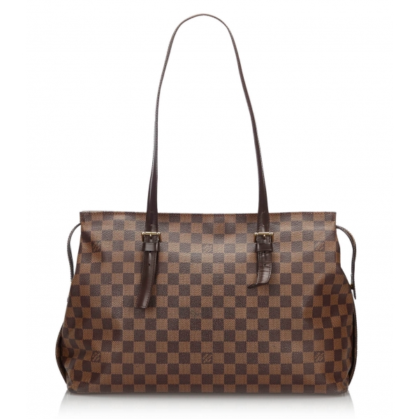 Louis Vuitton Vintage - Damier Ebene Chelsea Bag - Marrone - Borsa in Pelle - Alta Qualità Luxury