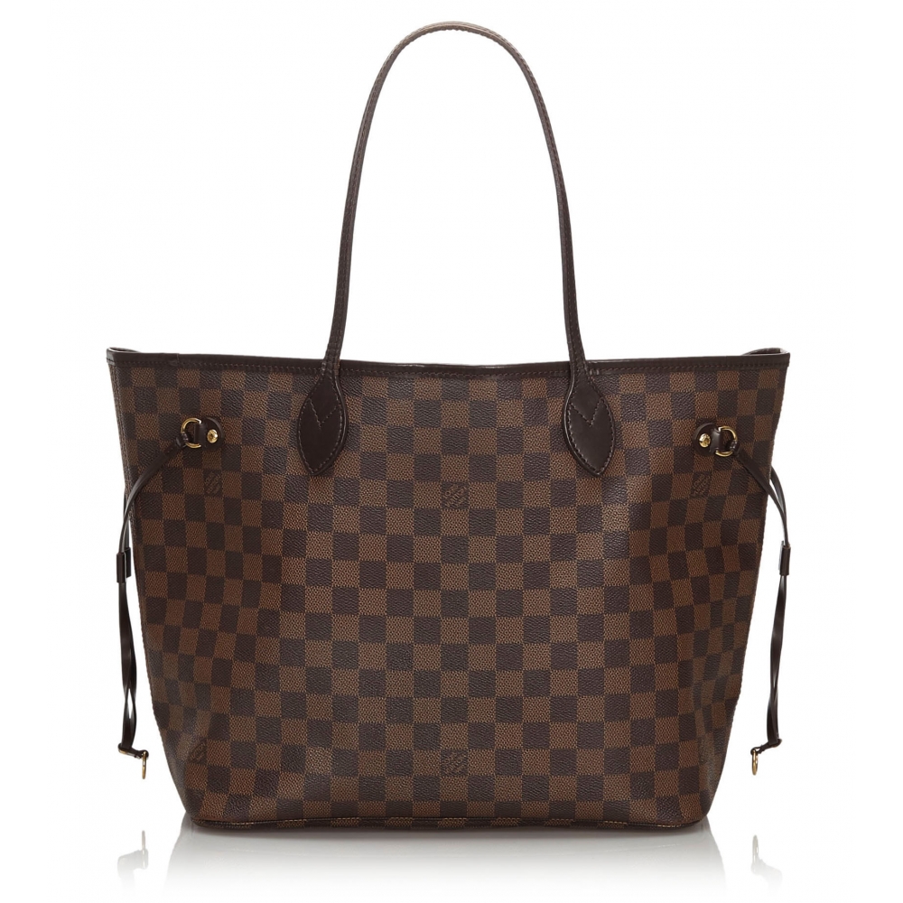 Louis Vuitton Brera handbag in ebene damier canvas and brown leather
