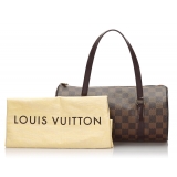Louis Vuitton Vintage - Damier Ebene Papillon 26 Bag - Marrone - Borsa in Pelle - Alta Qualità Luxury