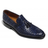 Vittorio Martire - Snob - Blue - Trendy Collection - Crocodile - Italian Handmade Shoes - Luxury Leather