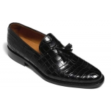 Vittorio Martire - Snob - Black - Trendy Collection - Crocodile - Italian Handmade Shoes - Luxury Leather