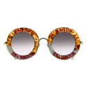 Gucci - Round Frame Acetate Sunglasses - Havana Gold - Maison de l'Amour - Gucci Eyewear