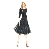 Sofia Provera - Top Onice - Abito - Luxury Exclusive Collection - Haute Couture Made in Italy - Abito di Alta Qualità Luxury