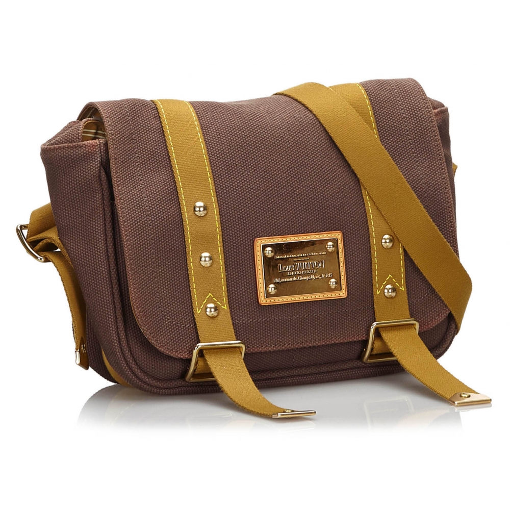 Louis Vuitton Vintage - Antigua Besace PM Bag - Brown - Fabric and Canvas Crossbody bag - Luxury ...