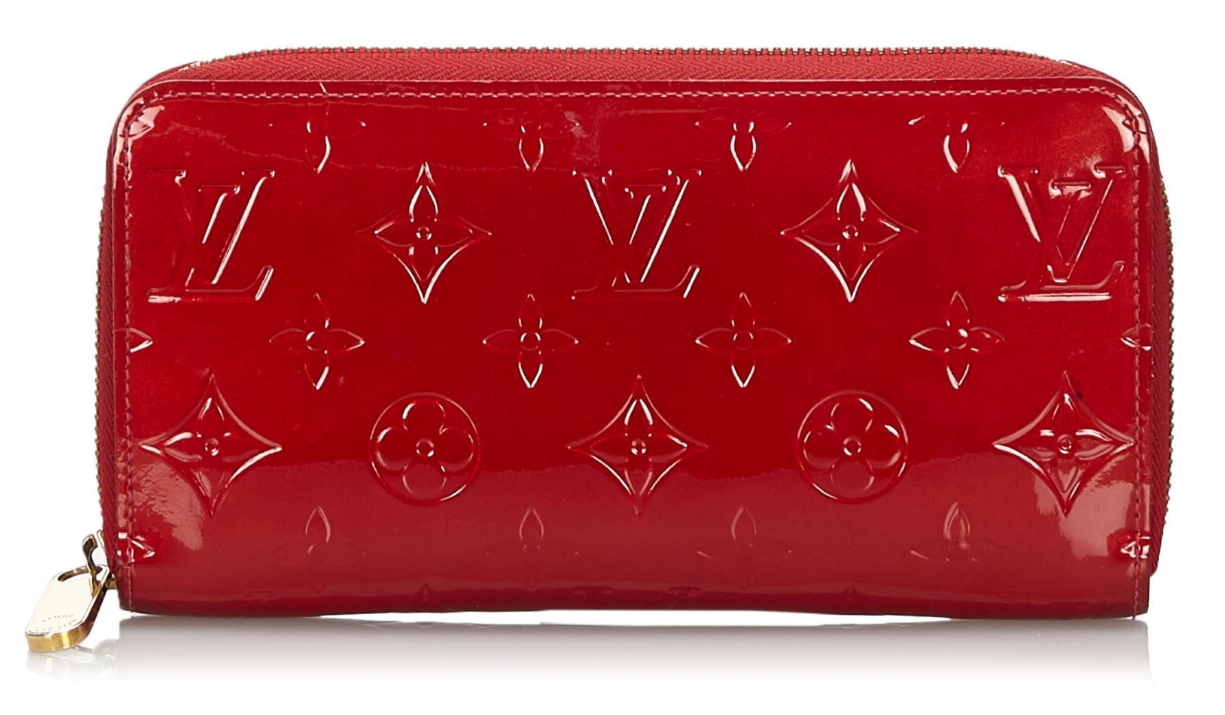 portafoglio Louis Vuitton interno rosso lungo senza difetti con scatola