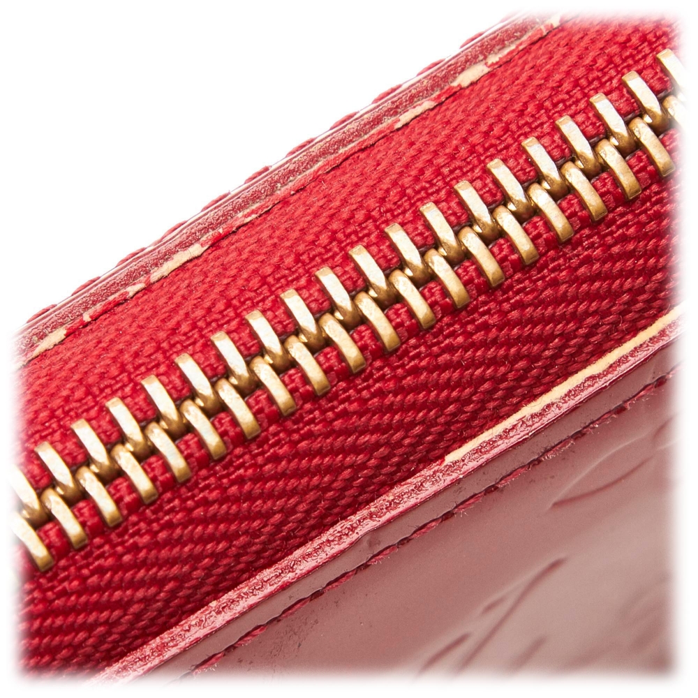 Louis Vuitton Vintage - Vernis Sweet Monogram Zippy Wallet - Red