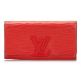 Louis Vuitton Vintage - Epi Louise Long Wallet - Rossa - Portafoglio in Pelle Epi e Pelle - Alta Qualità Luxury