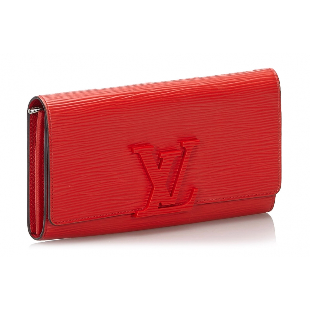 David August Luxury Genuine EPI Leather Bi-Fold Wallet Red