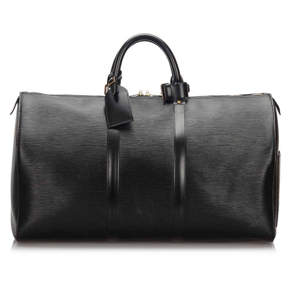 Louis Vuitton Vintage - Epi Keepall 50 Bag - Black - Leather and Epi Leather Handbag - Luxury ...