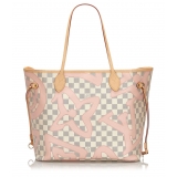 Louis Vuitton Vintage - Damier Azur Tahitienne Neverfull MM Bag - White - Leather Handbag - Luxury High Quality