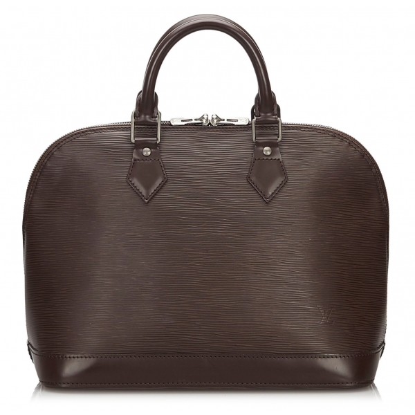 Louis Vuitton Vintage - Epi Alma PM Bag - Dark Brown - Leather and Epi Leather Handbag - Luxury High Quality