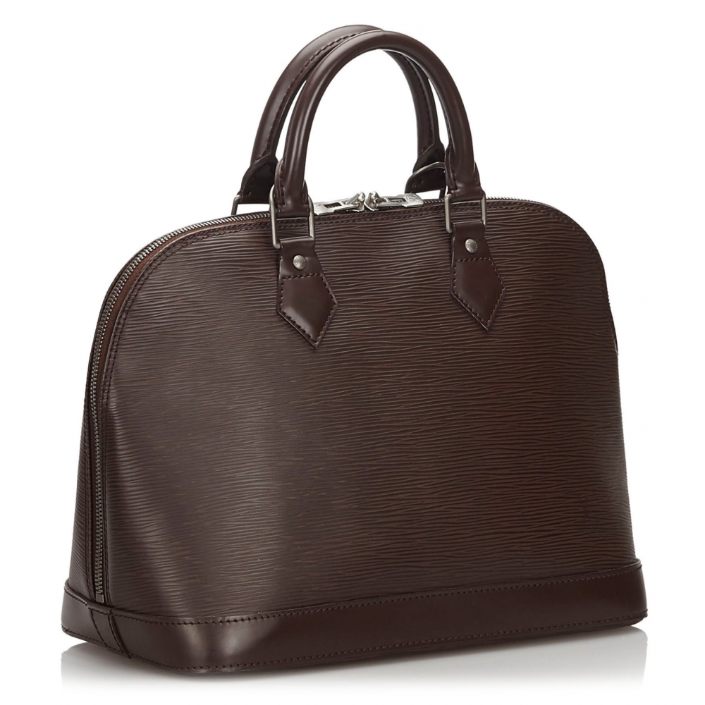 Louis Vuitton Vintage - Epi Alma PM Bag - Dark Brown - Leather and Epi Leather Handbag - Luxury ...