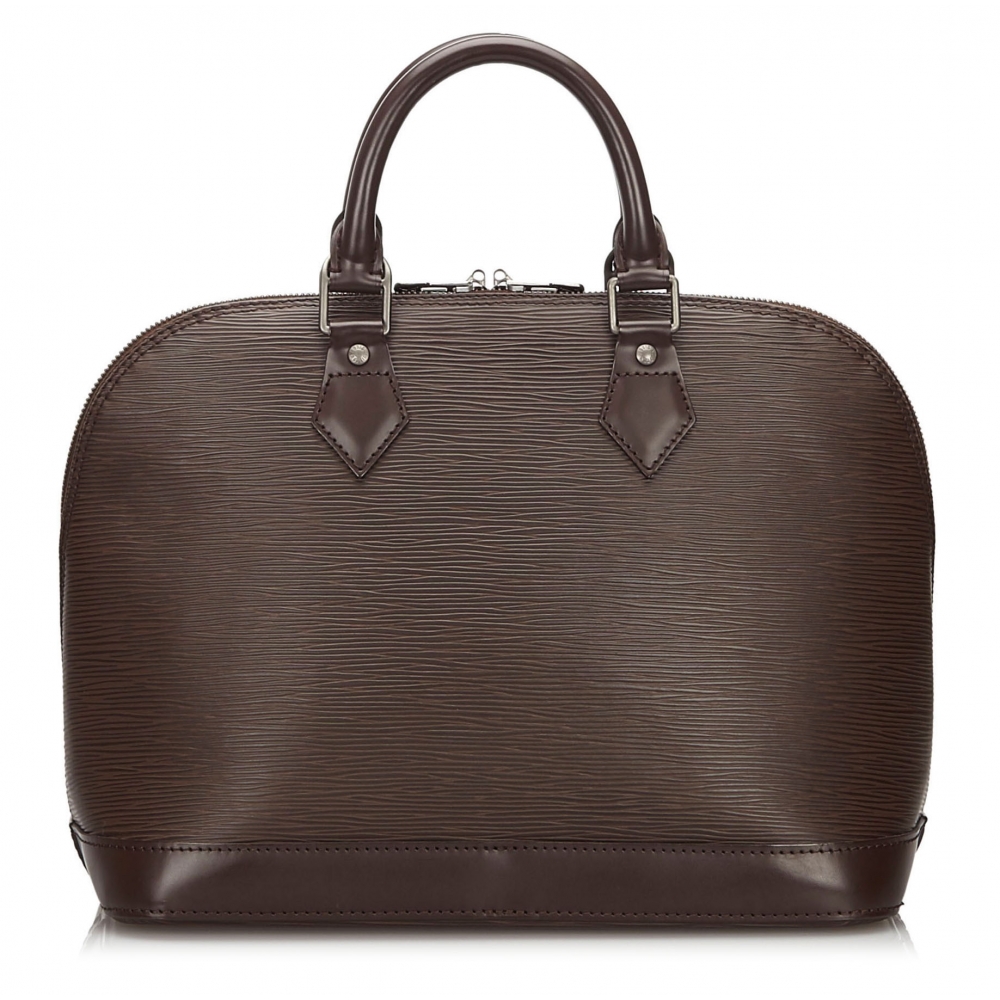 Louis Vuitton Vintage - Epi Alma PM Bag - Dark Brown - Leather and Epi Leather Handbag - Luxury ...