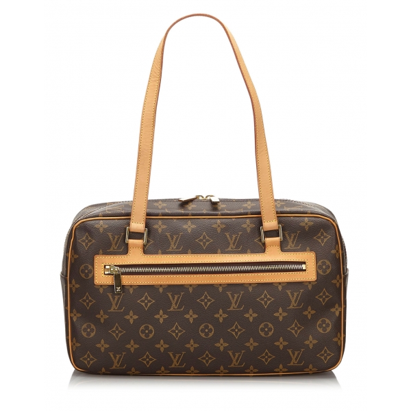 Louis Vuitton Vintage - Monogram Cite GM Bag - Marrone - Borsa in Tela Monogramma e Pelle Vachetta - Alta Qualità Luxury