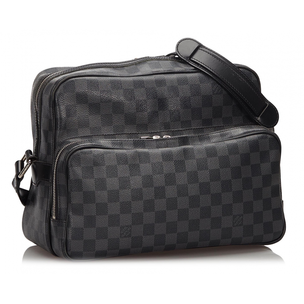 Louis Vuitton Sac Plat XS Graphite Black in Cowhide Leather with