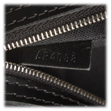 Louis Vuitton Vintage - Damier Graphite Sac Leoh Bag - Nero Grigio - Borsa in Tela Damier e Pelle - Alta Qualità Luxury