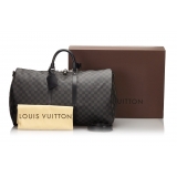 Louis Vuitton Vintage - Damier Graphite Keepall Bandouliere 55 Bag - Black Gray - Leather Handbag - Luxury High Quality
