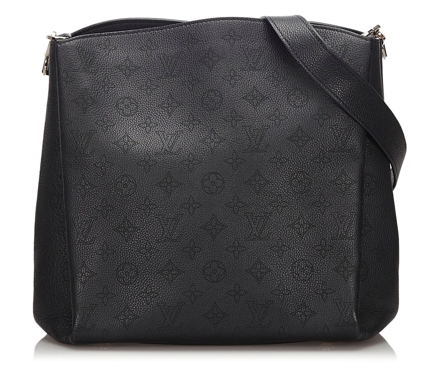 LV babylone PM mahina calf in black with Dustbag 37.0 x 31.0 x