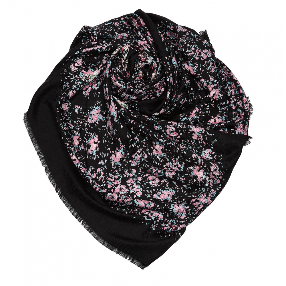 Louis Vuitton Vintage - Lvberty Shawl Scarf - Black - Silk and Wool Scarf -  Luxury High Quality - Avvenice