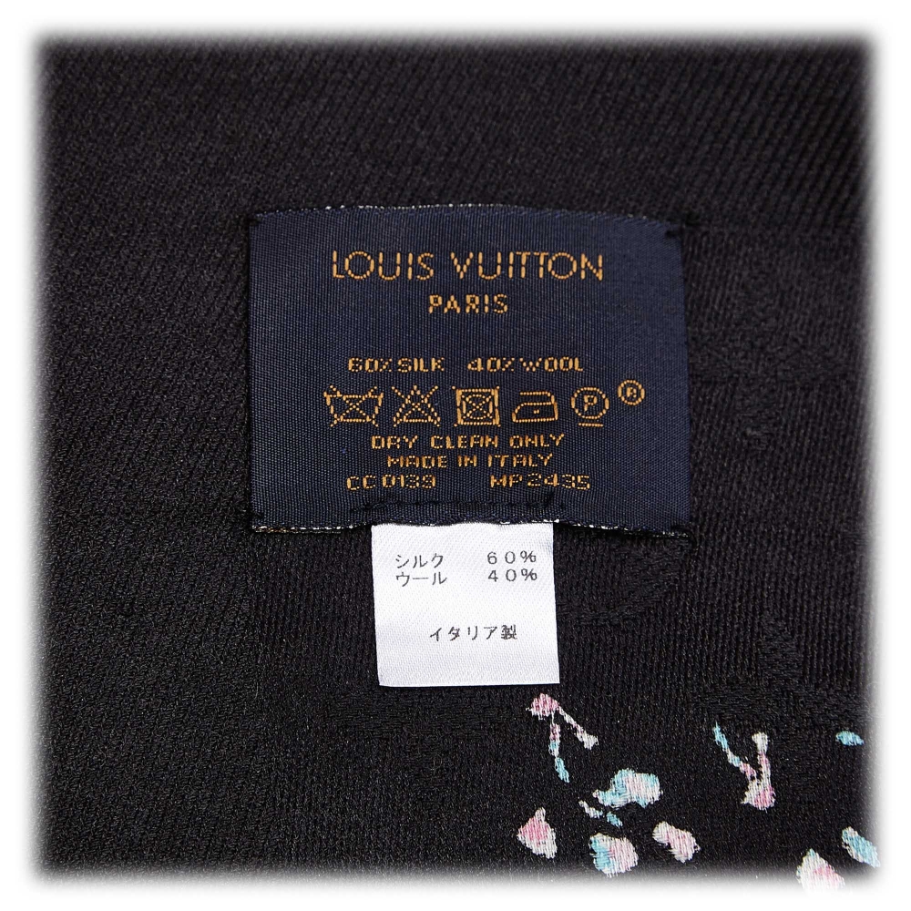 Louis Vuitton Vintage - Lvberty Shawl Scarf - Black - Silk and Wool Scarf -  Luxury High Quality - Avvenice