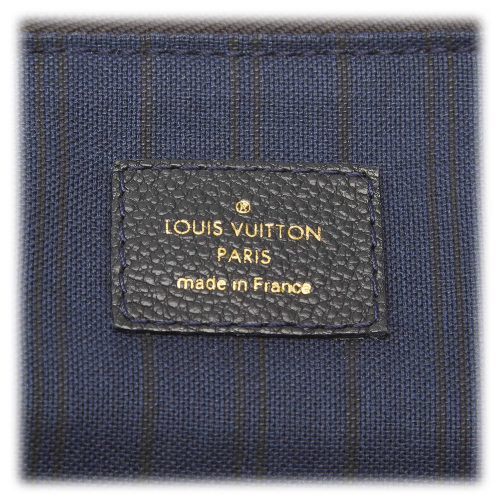 Auth LOUIS VUITTON Empreinte LUMINEUSE Navy Blue Infini Monogram Leather  Tote
