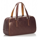 Louis Vuitton Vintage - Monogram Glace Shelton Bag - Marrone Scuro - Borsa in Pelle x Pelle Vernis - Alta Qualità Luxury