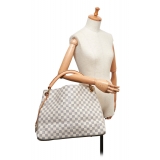 Louis Vuitton Vintage - Damier Azur Artsy MM Bag - Bianco - Borsa in Tela Damier e Pelle Vachetta - Alta Qualità Luxury