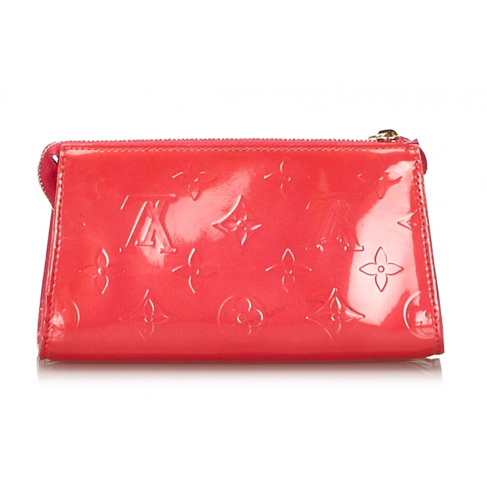 Louis Vuitton LV cosmetic pouch vernis red Leather ref.412295 - Joli Closet