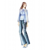 Sofia Provera - Ametista - Jeans - Luxury Exclusive Collection - Haute Couture Made in Italy - Abito di Alta Qualità Luxury
