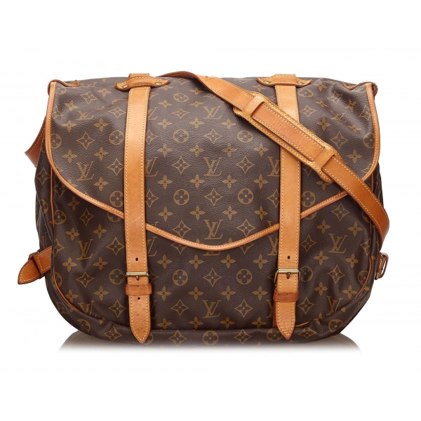 Louis Vuitton Vintage - Monogram Saumur 43 Bag - Brown - Monogram Canvas and Vachetta Leather Handbag - Luxury High Quality