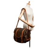 Louis Vuitton Vintage - Monogram Saumur 43 Bag - Brown - Monogram Canvas and Vachetta Leather Handbag - Luxury High Quality