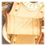 Louis Vuitton Vintage - Monogram Rayures Noe Bag - Brown White - Canvas and Vachetta Leather Handbag - Luxury High Quality