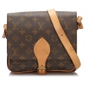 Louis Vuitton Vintage - Monogram Cartouchiere MM Bag - Brown - Monogram Canvas and Leather Handbag - Luxury High Quality