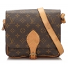 Louis Vuitton Vintage - Monogram Cartouchiere MM Bag - Brown - Monogram Canvas and Leather Handbag - Luxury High Quality