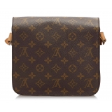 Louis Vuitton Vintage - Monogram Cartouchiere MM Bag - Brown - Monogram Canvas and Leather Handbag - Luxury High Quality