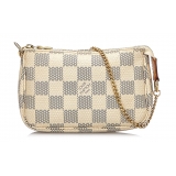 Louis Vuitton Vintage - Damier Azur Mini Pochette Accessoires Pouch - White - Damier Canvas Pouch - Luxury High Quality