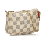 Louis Vuitton Vintage - Damier Azur Mini Pochette Accessoires Pouch - Bianco - Pochette in Tela Damier - Alta Qualità Luxury