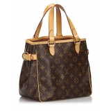 Louis Vuitton Vintage - Monogram Batignolles Vertical Bag - Brown - Canvas and Leather Handbag - Luxury High Quality