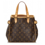 Louis Vuitton Vintage - Monogram Batignolles Vertical Bag - Marrone - Borsa in Tela e Pelle - Alta Qualità Luxury