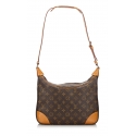 Louis Vuitton Vintage - Monogram Boulogne PM Bag - Marrone - Borsa in Tela Monogramma e Pelle Vachetta - Alta Qualità Luxury