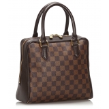 Louis Vuitton Vintage - Damier Ebene Brera Bag - Marrone - Borsa in Tela Damier e Pelle - Alta Qualità Luxury