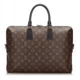 Louis Vuitton Vintage - Monogram Macassar Porte-Documents Jour Bag - Brown - Canvas and Leather Handbag - Luxury High Quality