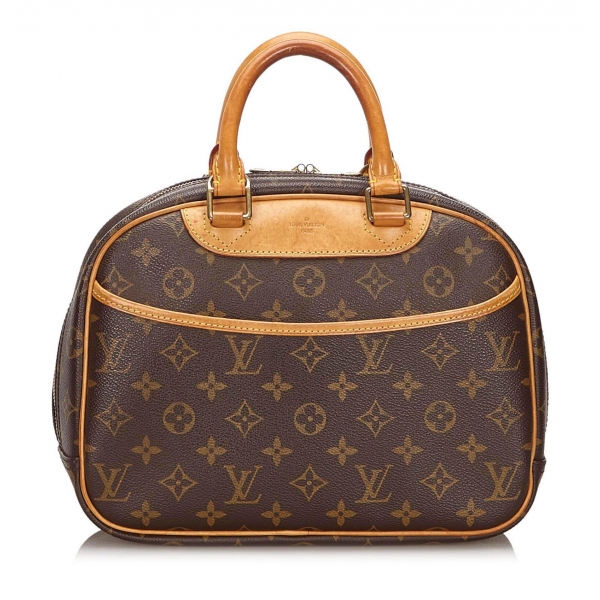 Authentic Louis Vuitton Tote Bag Sac Plat Brown Monogram M51140