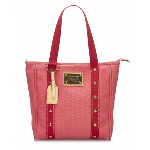 Louis Vuitton Vintage - Antigua Hippo MM Shoulder Bag - Rosa - Borsa in Tessuto e Tela - Alta Qualità Luxury