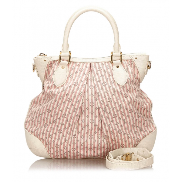 Louis Vuitton Vintage - Monogram Mini Lin Croisette Marina PM Bag - White Pink - Leather Handbag - Luxury High Quality