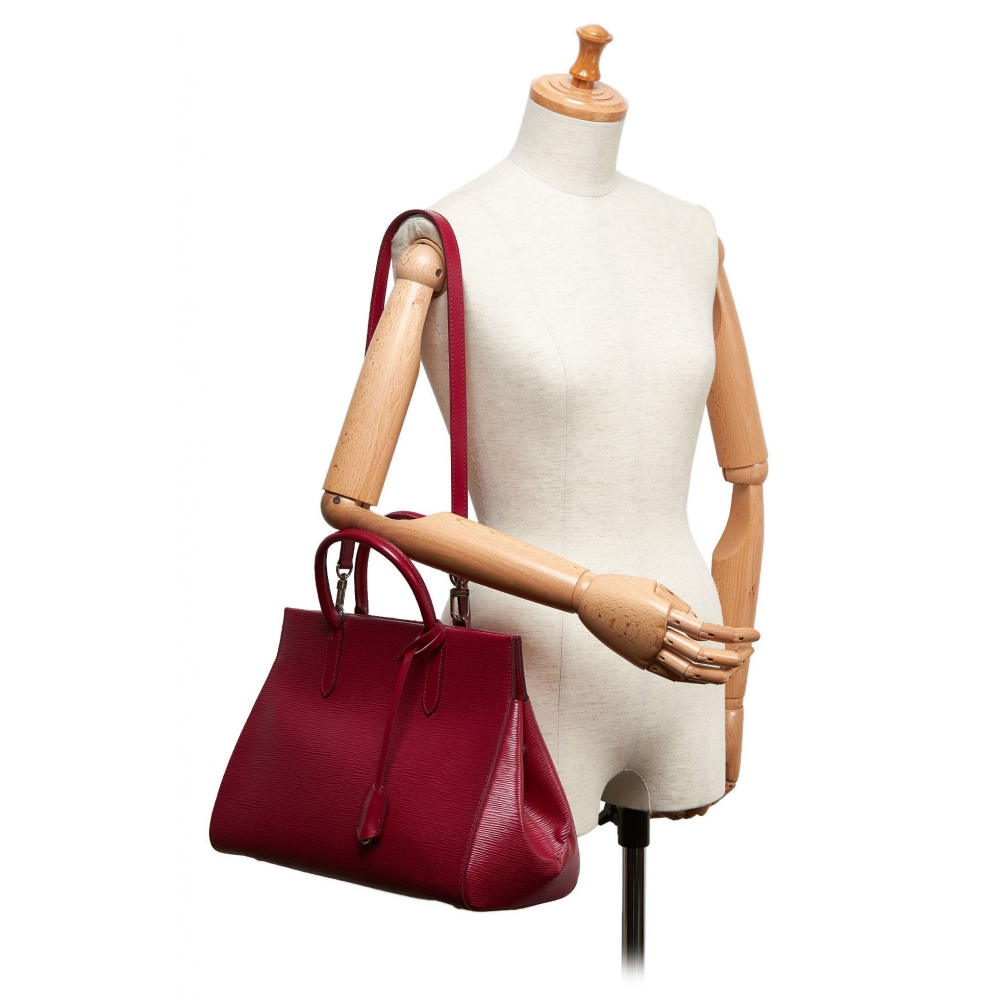 Louis Vuitton, Bags, Louis Vuitton Marly Handbag Epi Leather Bb Red