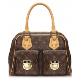 Louis Vuitton Vintage - Monogram Manhattan PM Bag - Brown - Monogram Canvas and Vachetta Leather Handbag - Luxury High Quality