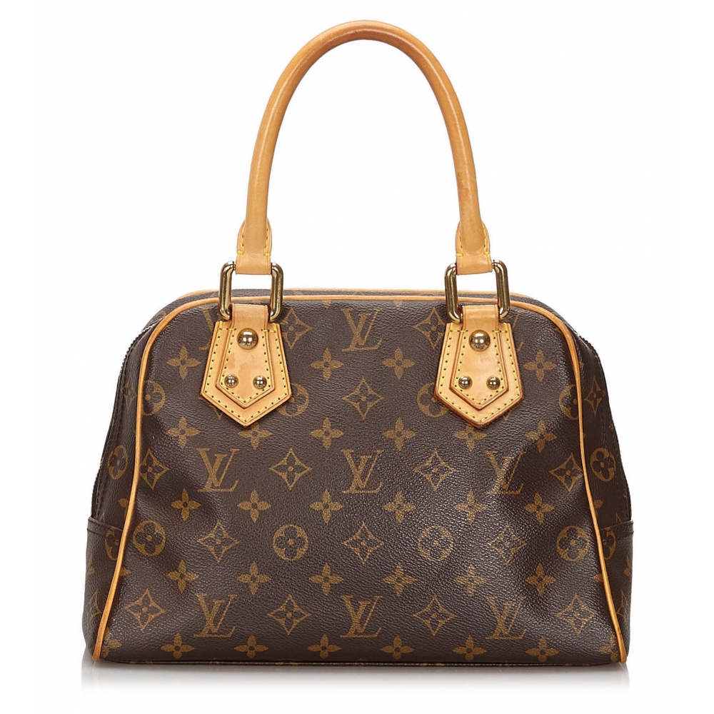 Manhattan leather handbag Louis Vuitton Brown in Leather - 24831437